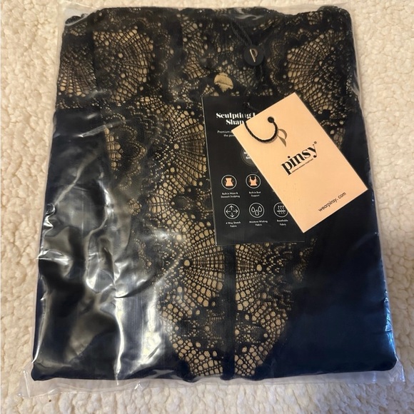 NWT Pinsy Sculpting Lace Shapewear Bodysuit | Sz Large - Picture 1 of 7